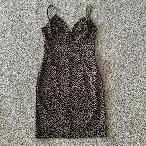 Leopard print mini dress